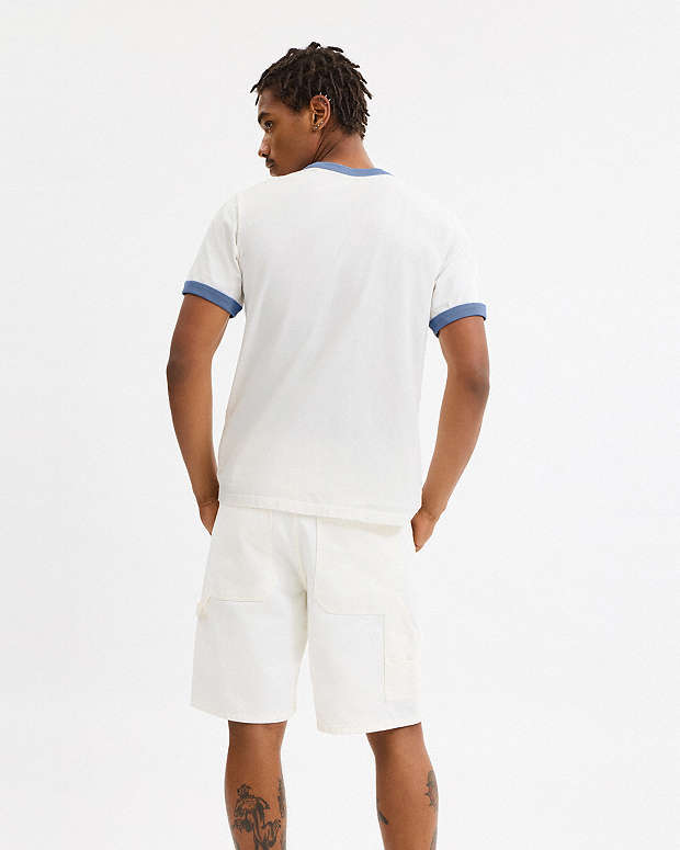Surf Graphic T Shirt In Organic Cotton White White