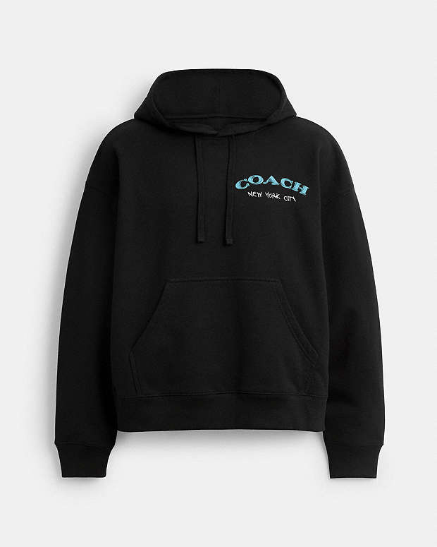 Leatherware Collage Relaxed Hoodie Black Black