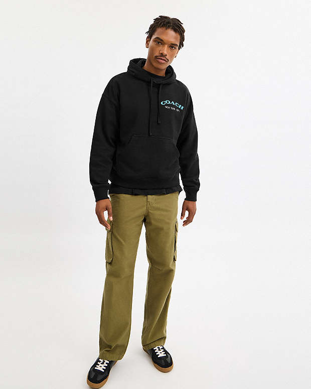 Leatherware Collage Relaxed Hoodie Black Black