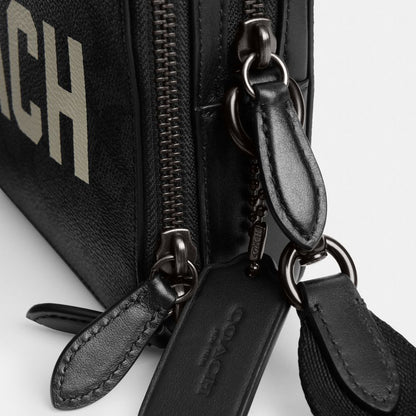 Coach Charter Crossbody Bag 19 In Signature Canvas With Coach Graphic Charcoal Multi