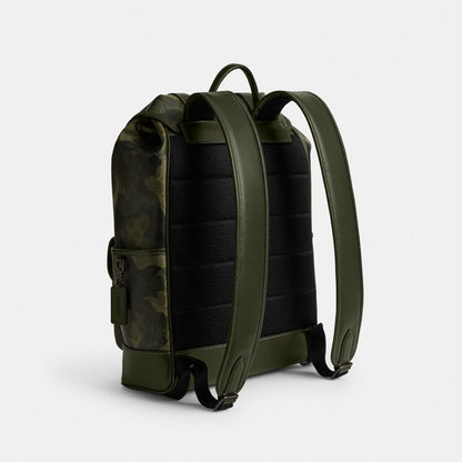 Coach League Flap Backpack In Signature Camo Print Signature Camo