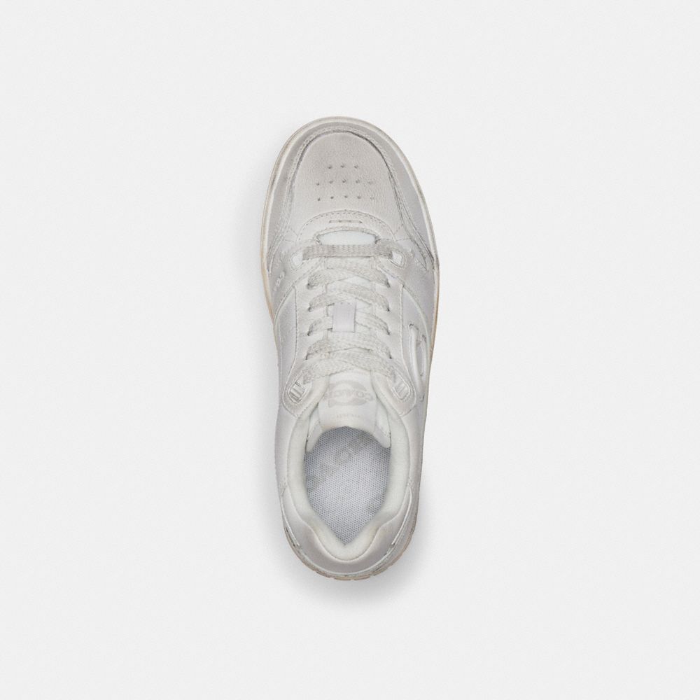Men's Coach Soho Sneaker In Loved Leather White