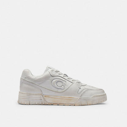 Women's Coach Soho Sneaker In Loved Leather White