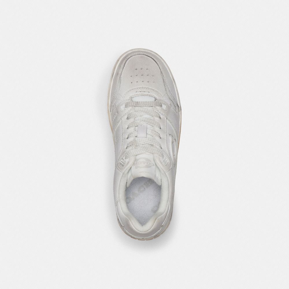 Women's Coach Soho Sneaker In Loved Leather White
