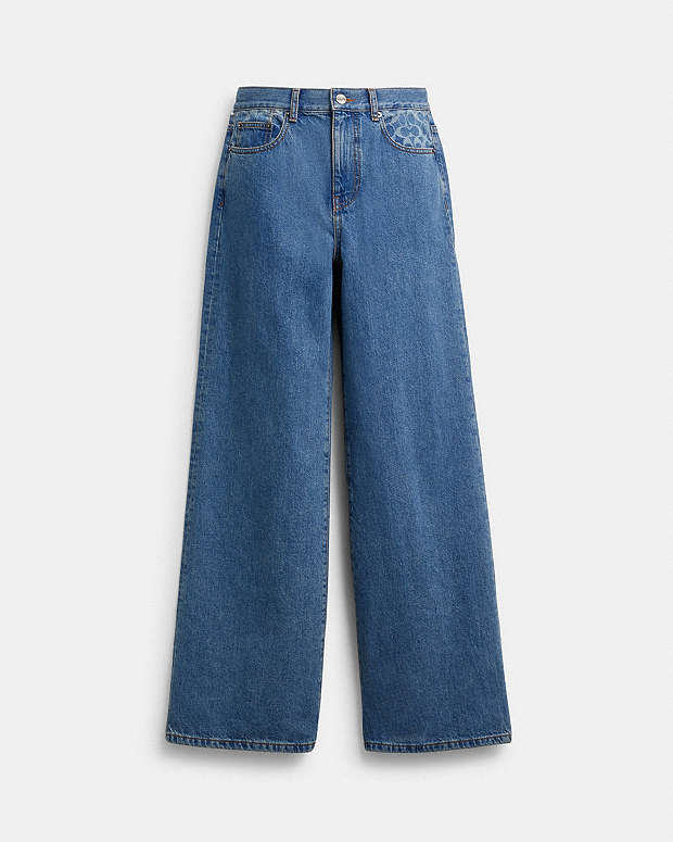 High Rise Denim Jeans Hudson Medium Wash Hudson Medium Wash