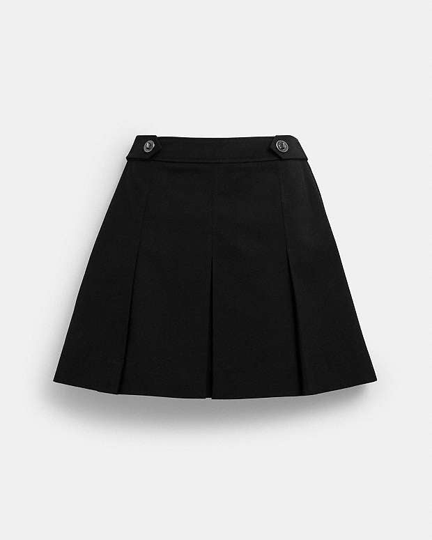 Mini Skirt With Turnlocks Black Black