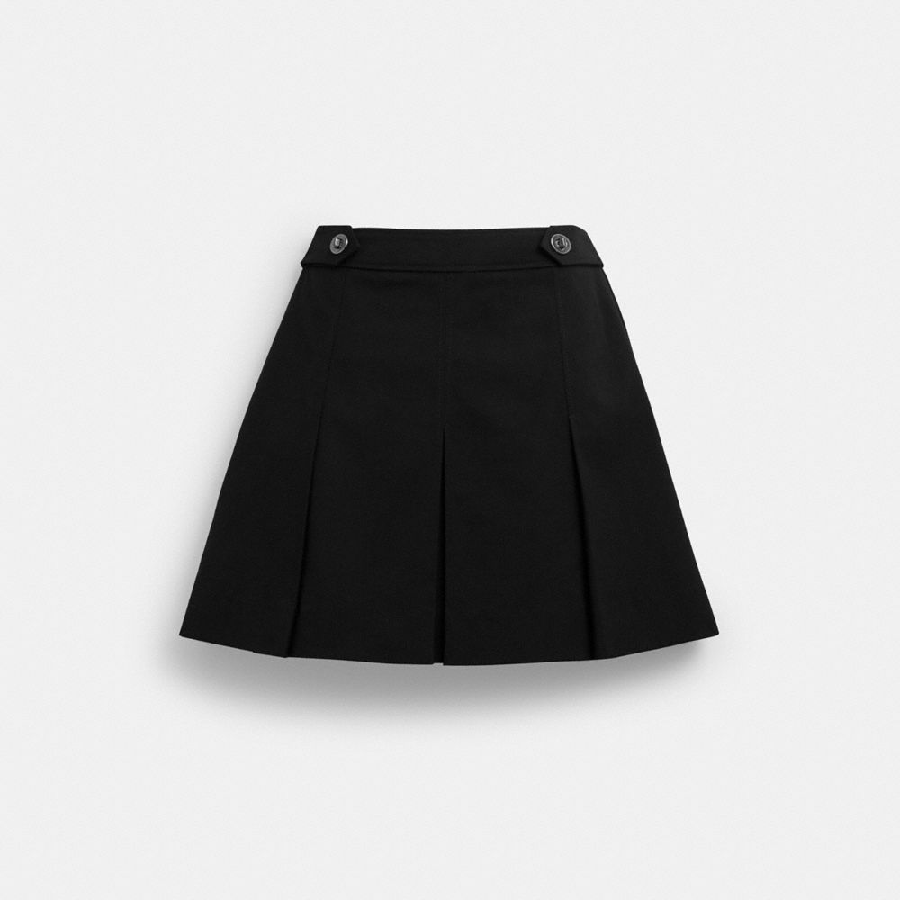 Coach Mini Skirt With Turnlocks Black