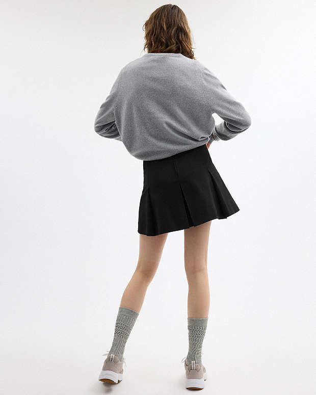 Mini Skirt With Turnlocks Black Black