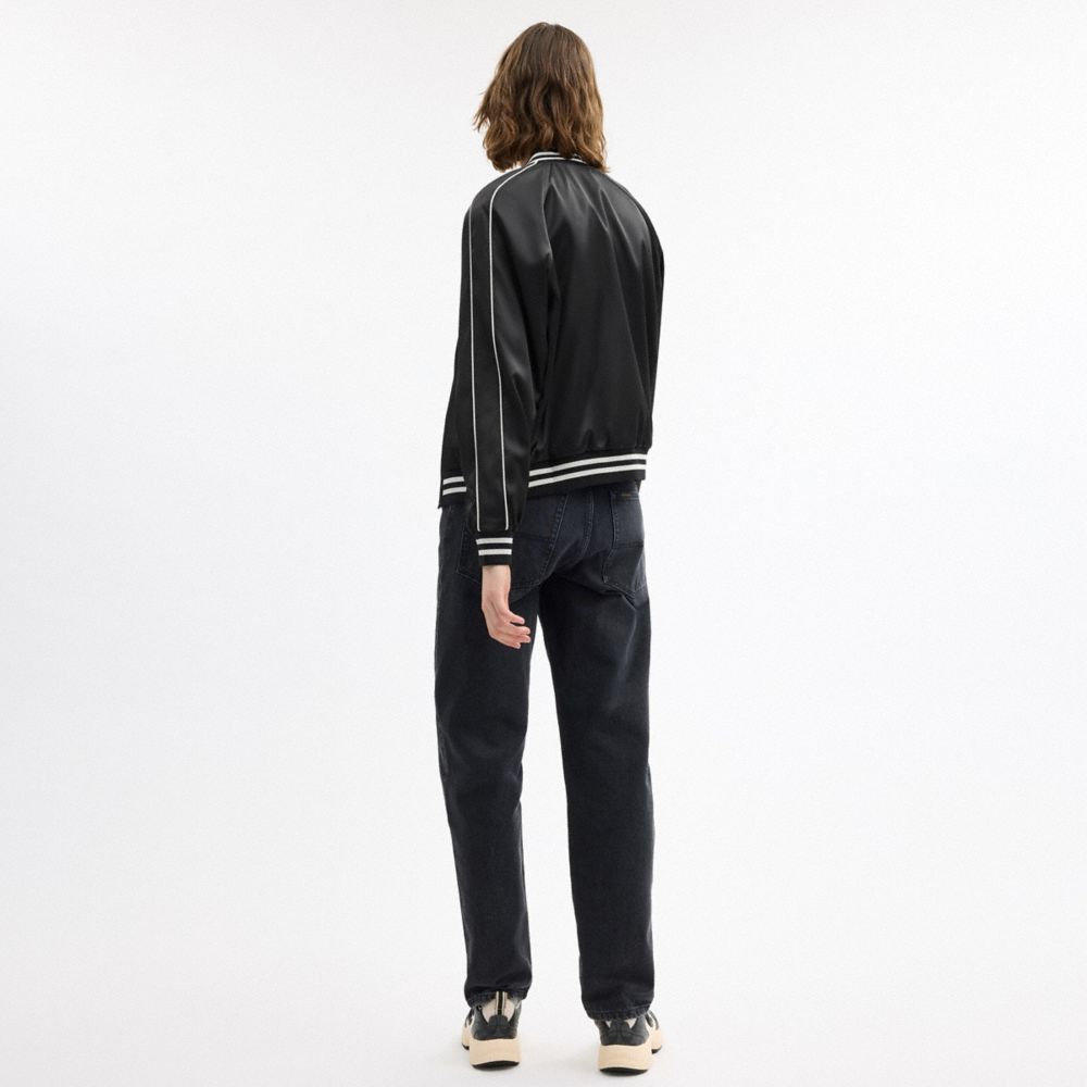 Coach Reversible Signature Souvenir Varsity Jacket Black