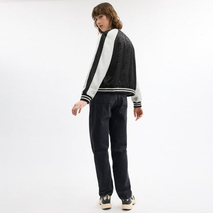 Coach Reversible Signature Souvenir Varsity Jacket Black