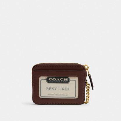 Coach Essential Chain Card Case Brass Maple