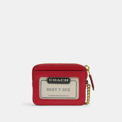 Coach Essential Chain Card Case Brass/Poppy