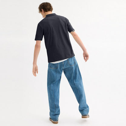 Coach Pocket Polo In Organic Cotton Navy