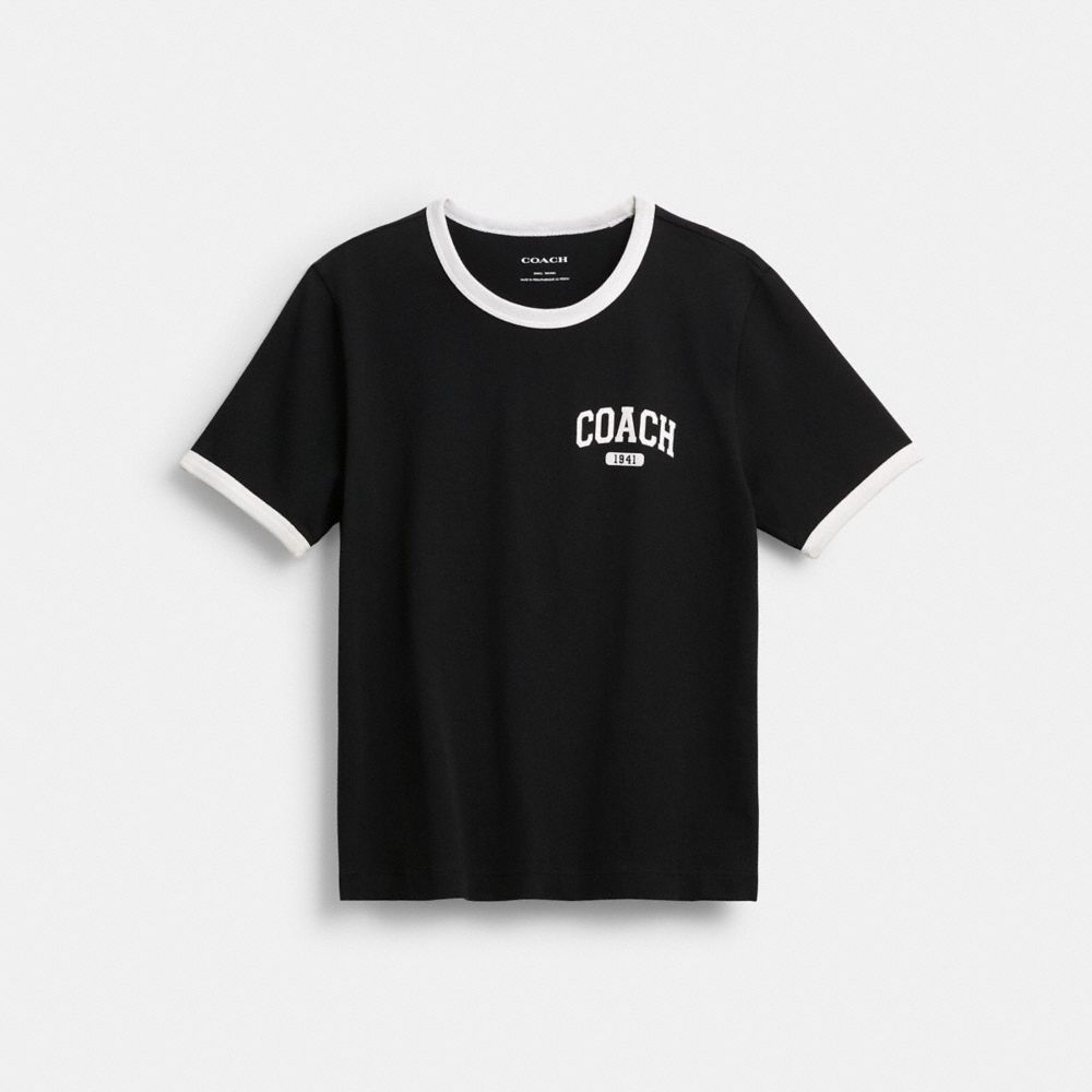 Coach Sporty Classic 70 S T Shirt In Organic Cotton Black