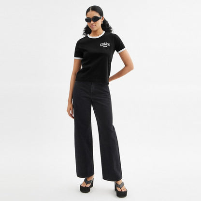 Coach Sporty Classic 70 S T Shirt In Organic Cotton Black