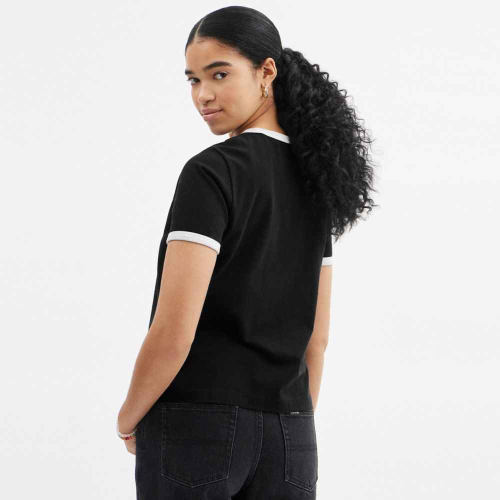 Coach Sporty Classic 70 S T Shirt In Organic Cotton Black