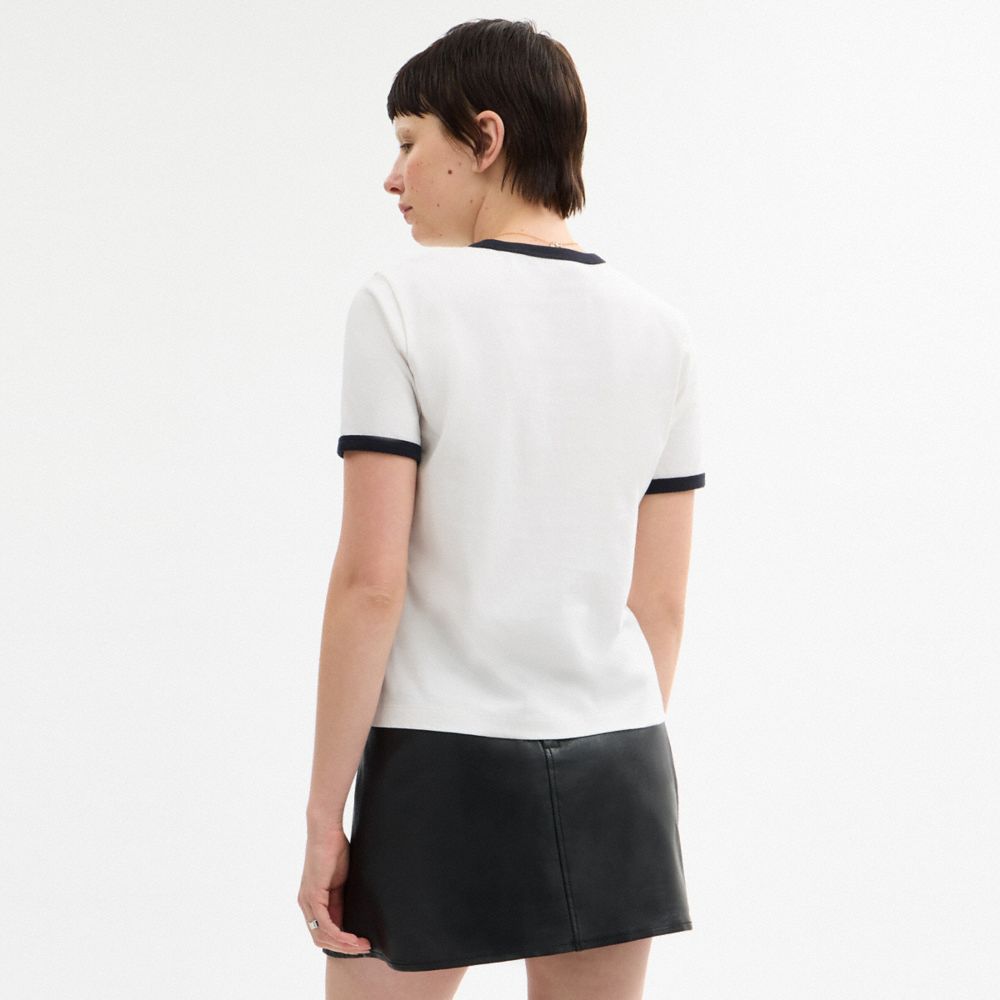 Coach Sporty Signature Classic 70 S T Shirt In Organic Cotton White