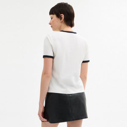 Coach Sporty Classic 70 S T Shirt In Organic Cotton White