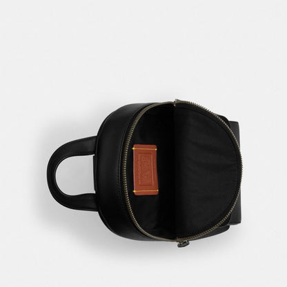 Coach Small Turnlock Sling Pack In Signature Canvas Gunmetal Charcoal Black