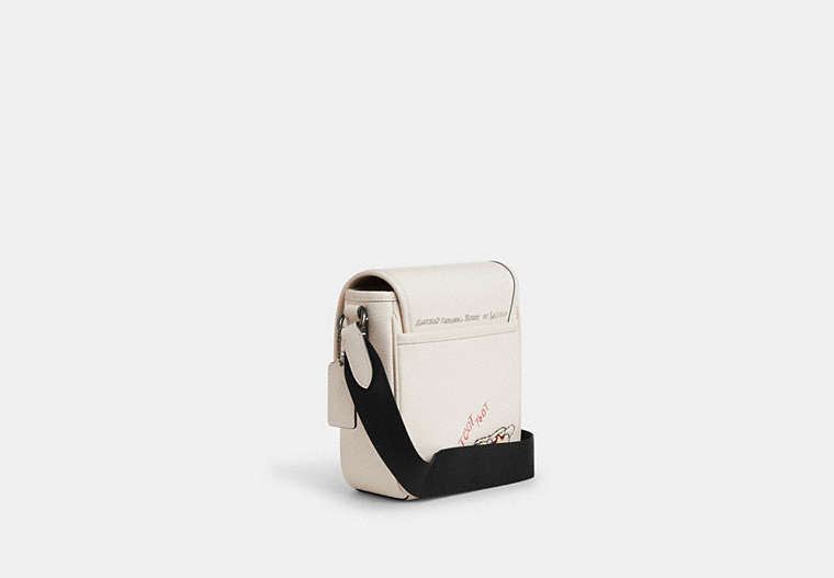 Lucas Crossbody Bag With Sketch Print Pebbled Leather-Gunmetal-Chalk Multi Pebbled Leather-Gunmetal-Chalk Multi