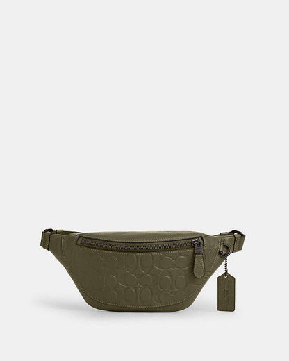 Warren Mini Belt Bag In Signature Leather Black Copper-Olive Drab Black Copper-Olive Drab