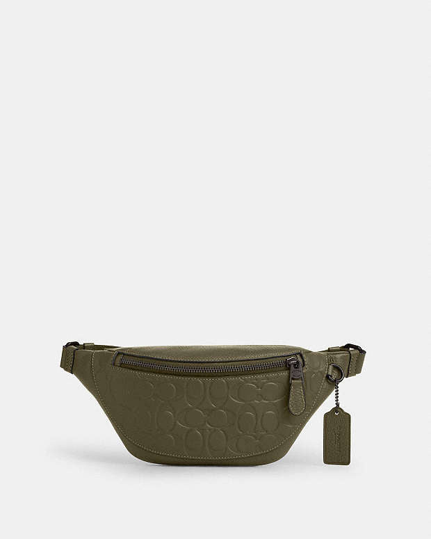 Warren Mini Belt Bag In Signature Leather Black Copper-Olive Drab Black Copper-Olive Drab