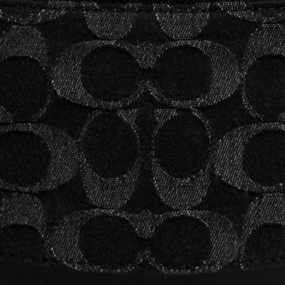 Coach Warren Mini Belt Bag In Signature Denim Silver Black