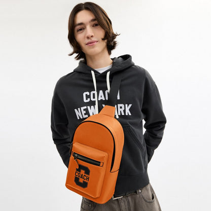 Coach West Pack With Varsity Motif Qb Toffee Black