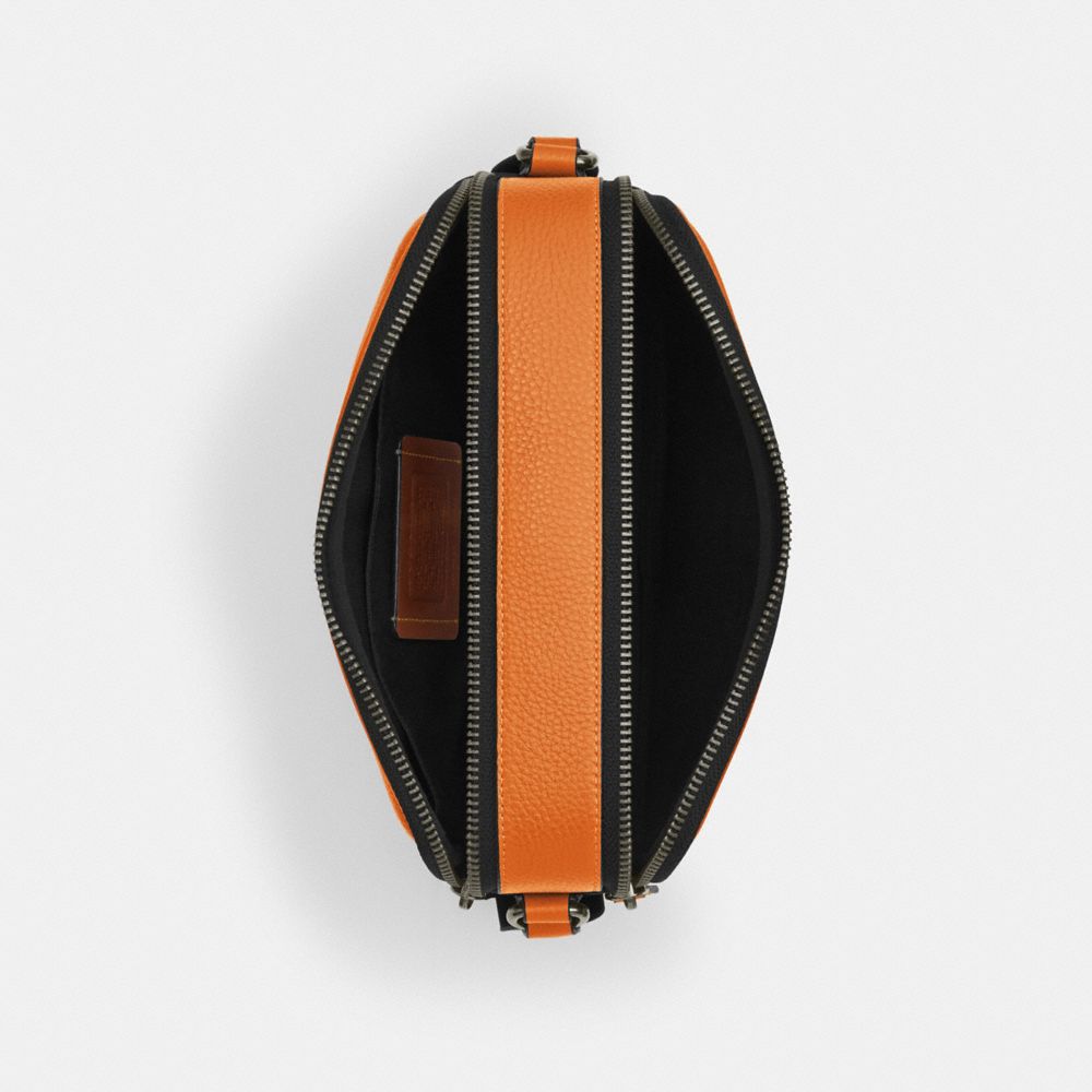 Coach Graham Crossbody Bag With Varsity Motif Qb Toffee Black