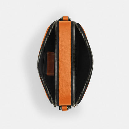 Coach Graham Crossbody Bag With Varsity Motif Qb Toffee Black