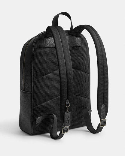 Owen Backpack Pebbled Leather-Gunmetal-Black Pebbled Leather-Gunmetal-Black