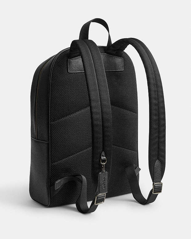 Owen Backpack Pebbled Leather-Gunmetal-Black Pebbled Leather-Gunmetal-Black