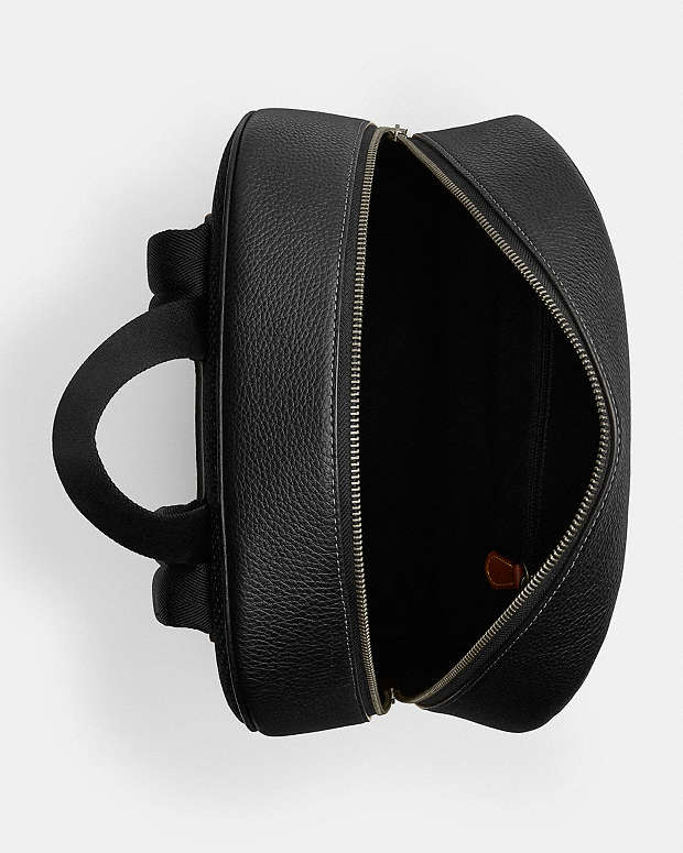 Owen Backpack Pebbled Leather-Gunmetal-Black Pebbled Leather-Gunmetal-Black