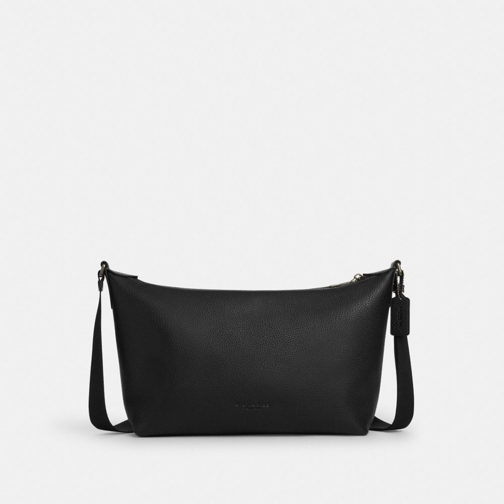 Finn Crossbody Bag Pebbled Leather-Gunmetal-Black Pebbled Leather-Gunmetal-Black