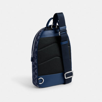 Coach Charter Pack In Signature Denim Deep Blue