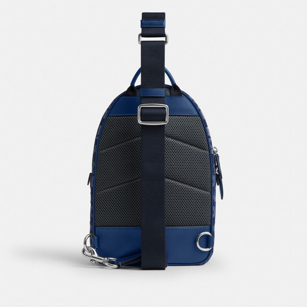 Coach Charter Pack In Signature Denim Deep Blue