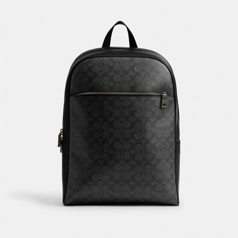 Owen Backpack In Signature Canvas Signature Canvas-Gunmetal-Charcoal-Black Signature Canvas-Gunmetal-Charcoal-Black