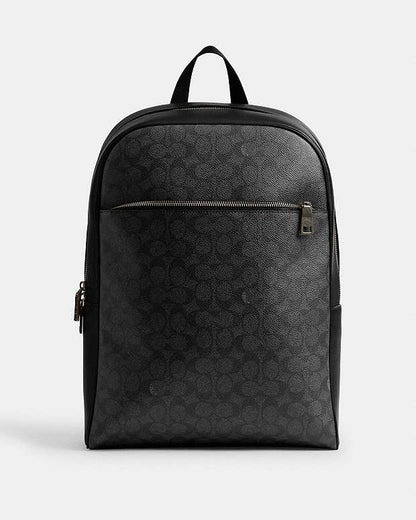 Owen Backpack In Signature Canvas Signature Canvas-Gunmetal-Charcoal-Black Signature Canvas-Gunmetal-Charcoal-Black