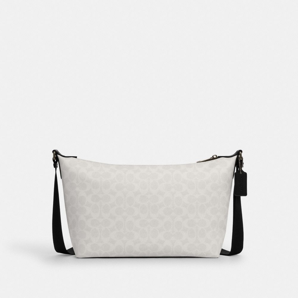 Finn Crossbody Bag In Signature Canvas Signature Canvas-Gunmetal-Chalk-Black Signature Canvas-Gunmetal-Chalk-Black