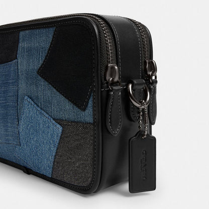 Coach Charter Crossbody Bag 24 With Patchwork Denim Multi