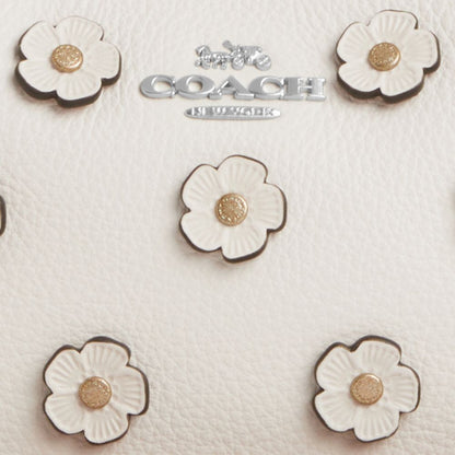 Coach Teri Mini Crossbody Bag With Floral Applique Silver Chalk