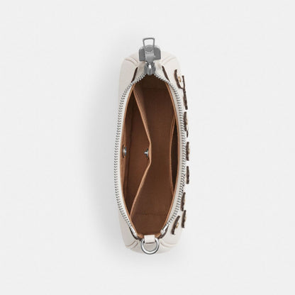 Coach Teri Mini Crossbody Bag With Floral Applique Silver Chalk