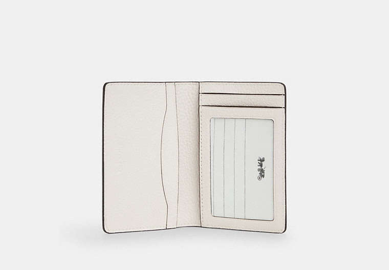 Id Card Wallet With Varsity Motif Chalk & Black Chalk & Black