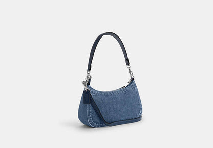 Teri Shoulder Bag Denim-Silver-Indigo Denim-Silver-Indigo