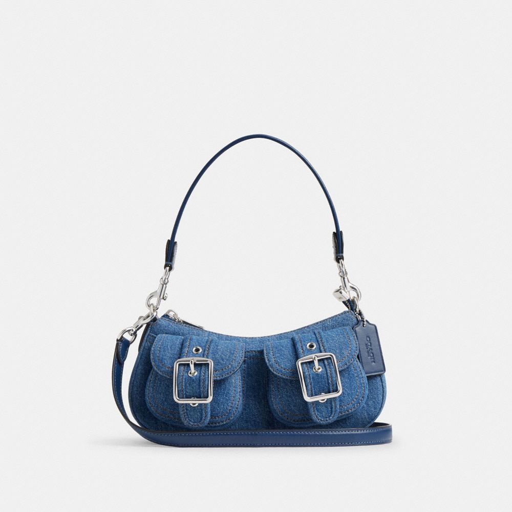 Ashton Bag Denim-Silver-Indigo Denim-Silver-Indigo
