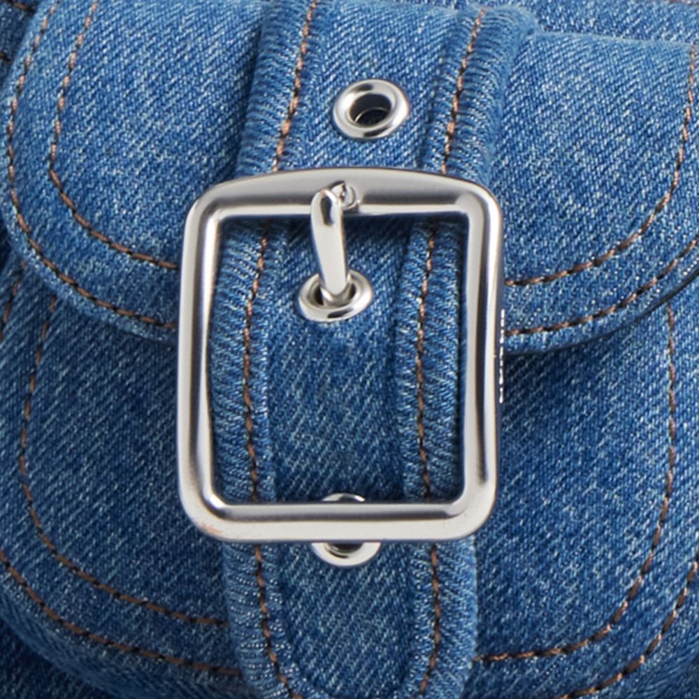 Ashton Bag Denim-Silver-Indigo Denim-Silver-Indigo