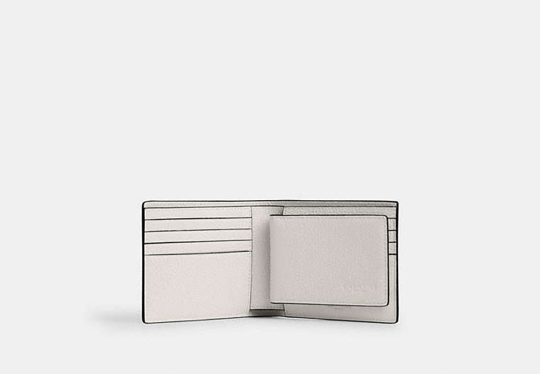 3 In 1 Wallet With Varsity Motif Chalk & Black Chalk & Black