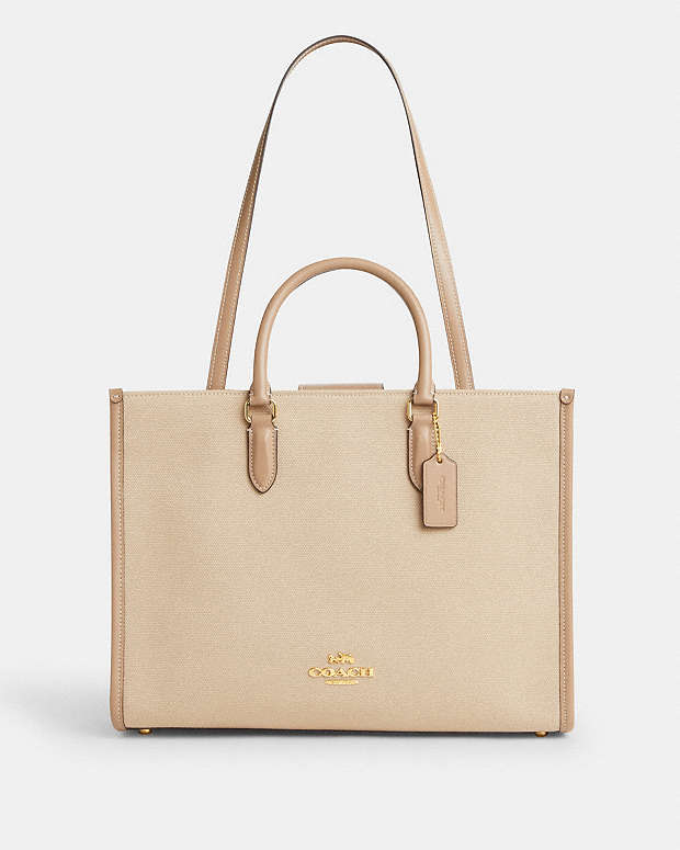 Maggie Tote Bag In Colorblock Im-Dark Natural Multi Im-Dark Natural Multi