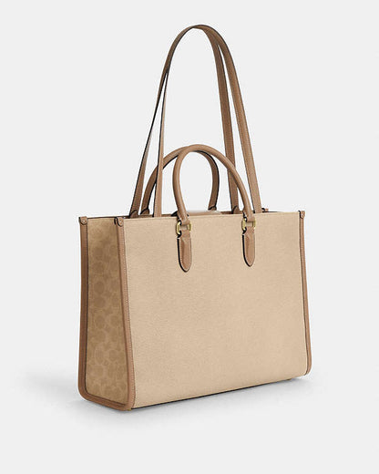 Maggie Tote Bag In Colorblock Im-Dark Natural Multi Im-Dark Natural Multi