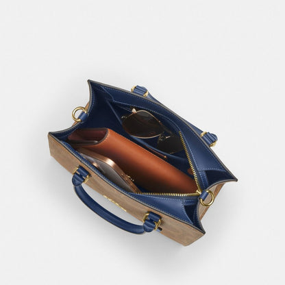 Coach Maggie Small Tote Bag In Signature Canvas Gold